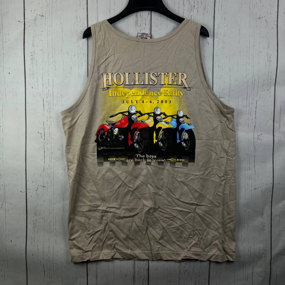 Vintage Hollister Independence Rally 2003 XL Bay Side‎ Sleeveless Shirt New Men